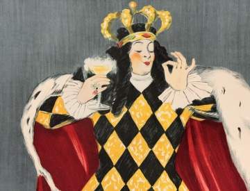 Leonetto Cappiello (Italian, 1875-1942) Veuve Amiot Champagne King Print