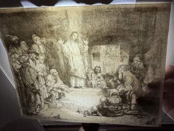 Rembrandt van Rijn (Dutch, 1606-1669) "Christ Preaching La Petite Tombe"