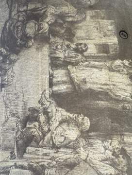 Rembrandt van Rijn (Dutch, 1606-1669) "Christ Preaching La Petite Tombe"