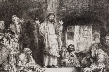 Rembrandt van Rijn (Dutch, 1606-1669) "Christ Preaching La Petite Tome"