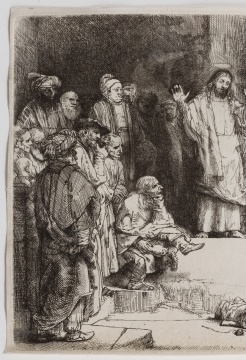 Rembrandt van Rijn (Dutch, 1606-1669) "Christ Preaching La Petite Tome"