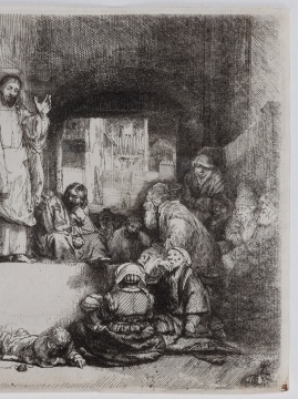 Rembrandt van Rijn (Dutch, 1606-1669) "Christ Preaching La Petite Tome"