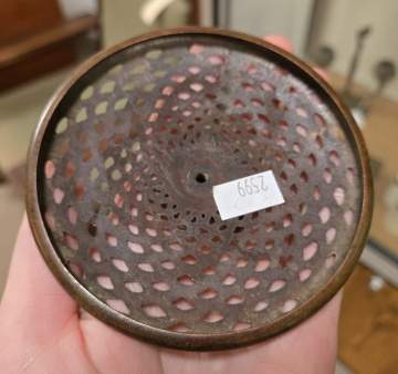 Tiffany Studios Lamp Heater Caps, Riser, & Wheel