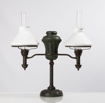 Tiffany Studios Double Student Lamp