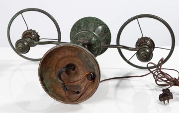 Tiffany Studios Double Student Lamp
