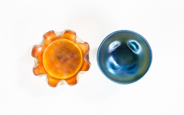 Two Tiffany Favrile Cabinet Pieces