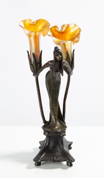 Gustav Gurschner (Austrian, 1873-1970) Art Nouveau Lily Lamp