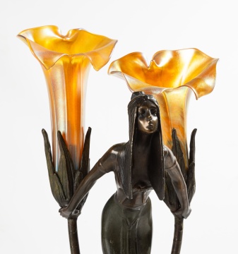Gustav Gurschner (Austrian, 1873-1970) Art Nouveau Lily Lamp
