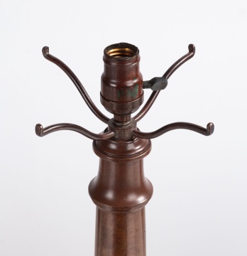 Arts & Crafts Lamp with Millefiori Shade