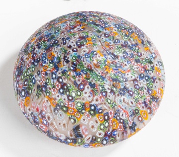 Arts & Crafts Lamp with Millefiori Shade