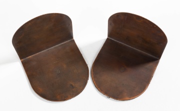 Roycroft Hammered Copper Poppy Bookends