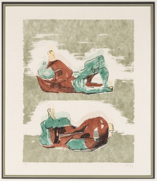 Henry Moore (British, 1898-1986) Two Reclining Figures (Ref. CGM 240)