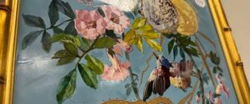 French Japanism Porcelain Plaque