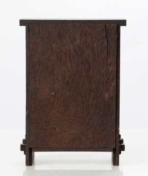 Seth Thomas Mission Oak and Ripple Glass Shelf Clock