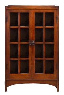 Gustav Stickley, A Two-Door Oak China Cabinet, Model No. 815