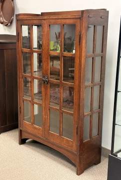 Gustav Stickley, A Two-Door Oak China Cabinet, Model No. 815