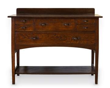 Gustav Stickley, A Five-Drawer Oak Server, Model No. 800