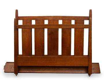 Gustav Stickley, A Slat-Back Oak Bed, Model No. 923