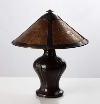 Bradley & Hubbard Arts & Crafts Copper and Mica Table Lamp