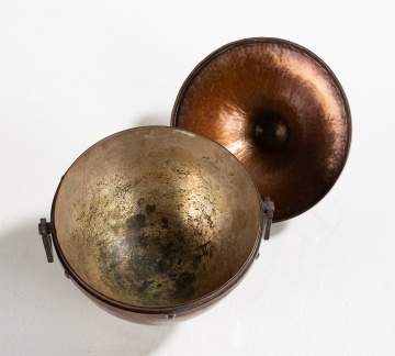 Roycroft Hand-Hammered Copper Covered Urn with Strap Handles