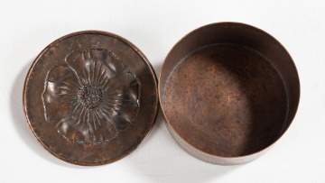 Roycroft Hammered Copper Poppy Covered Piece