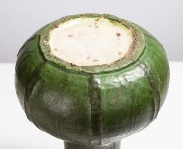 Grueby Tooled-Leaf Matte Green Bottle Vase