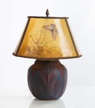 Van Briggle Pottery Mulberry Glazed Table Lamp