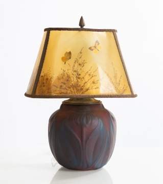 Van Briggle Pottery Mulberry Glazed Table Lamp