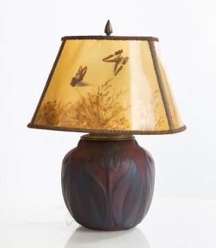 Van Briggle Pottery Mulberry Glazed Table Lamp