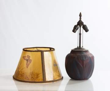 Van Briggle Pottery Mulberry Glazed Table Lamp