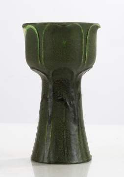 Grueby Tooled-Leaf Chalice-Form Vase