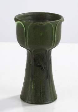 Grueby Tooled-Leaf Chalice-Form Vase