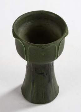 Grueby Tooled-Leaf Chalice-Form Vase