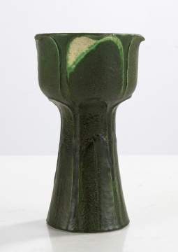 Grueby Tooled-Leaf Chalice-Form Vase