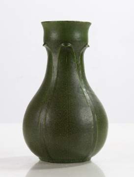 Grueby Tooled Leaf-and-Bud Gourd-Form Vase