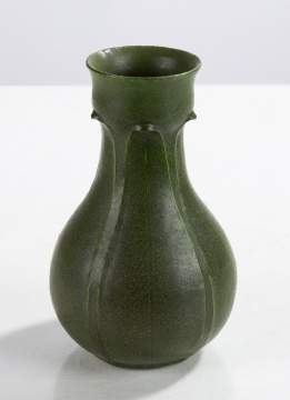 Grueby Tooled Leaf-and-Bud Gourd-Form Vase