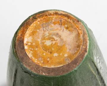 Grueby Tooled-Leaf Matte Green Vase