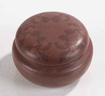 Frederick E. Walrath, Walrath Pottery Foliate-Decorated Covered Box