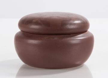 Frederick E. Walrath, Walrath Pottery Foliate-Decorated Covered Box