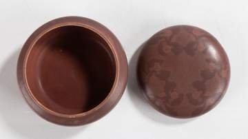 Frederick E. Walrath, Walrath Pottery Foliate-Decorated Covered Box
