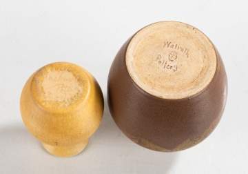 Frederick E. Walrath, Walrath Pottery, and Rushmore Pottery Two Small Vases