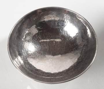 Roycroft Hammered Silver Bowl with Applied Grape Clusters