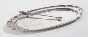 The Kalo Shop Sterling Silver Tray and Serving Spoon
