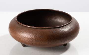 Roycroft Three-Footed Hammered Copper Jardiniere