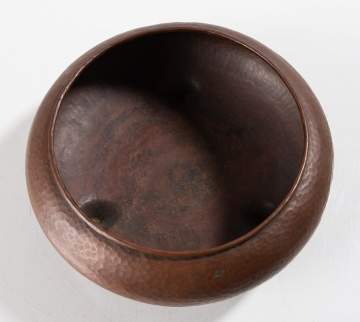 Roycroft Three-Footed Hammered Copper Jardiniere