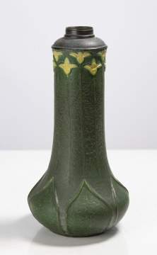 Ruth Erickson for Grueby Pottery Two-Color Oil Lamp Base