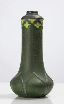 Ruth Erickson for Grueby Pottery Two-Color Oil Lamp Base