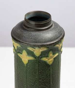 Ruth Erickson for Grueby Pottery Two-Color Oil Lamp Base