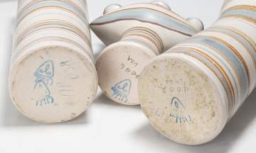 Fong Chow for Glidden Pottery Three Banded Vessels