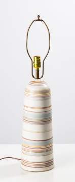 Glidden Pottery Banded Stoneware Lamp Base